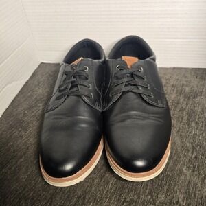 Max + Jake Oscar Mens Black Faux Leather Dress Sneakers Size 7M